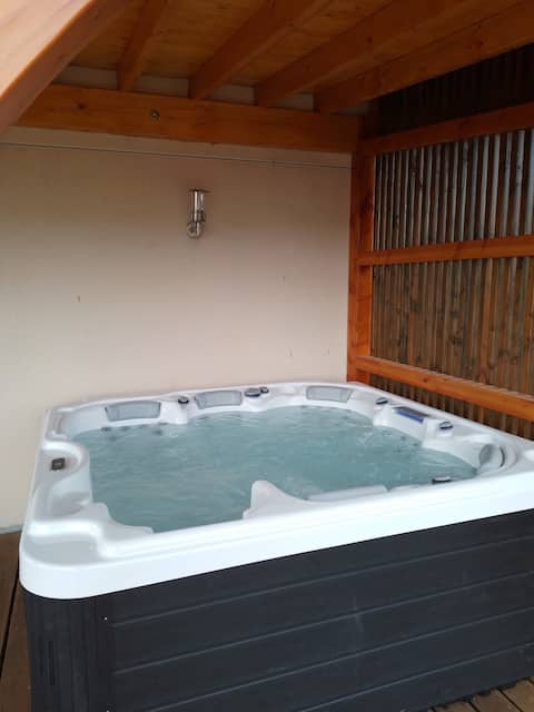 Terraces with private hot tubs