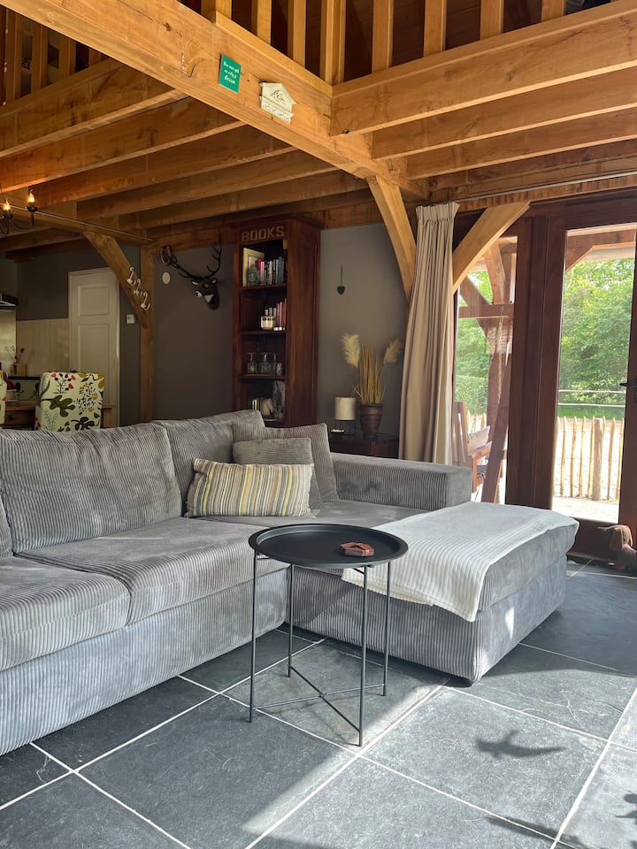 Sofa nzuri ya sebule yenye nafasi kubwa. Mbwa wako haruhusiwi juu yake, lakini ukimweka chini blanketi la manyoya, wakati mwingine tunapuuza mbwa wadogo.