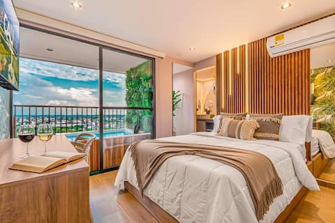H702 Bali Chic apt: Jacuzzi, Luxury and 180° View