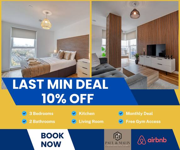 10%OFF|LastMin|Contractor|Family|Stretford|Sleeps8