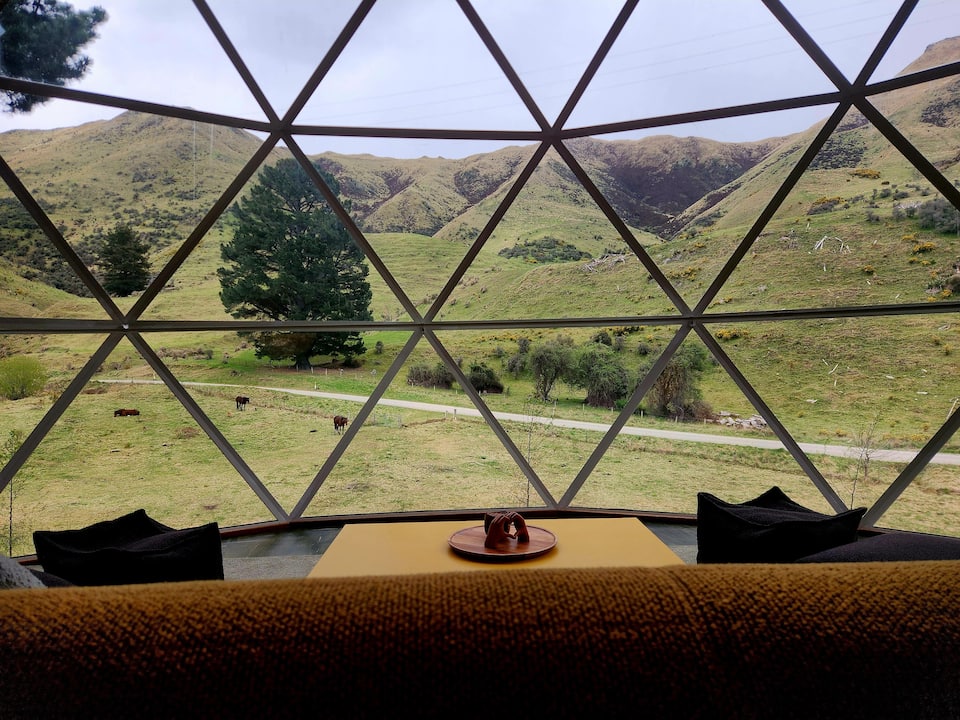 A geodesic dome on a lavender farm, Danseys Pass, Canterbury, New Zealand, photo 1 of 10
