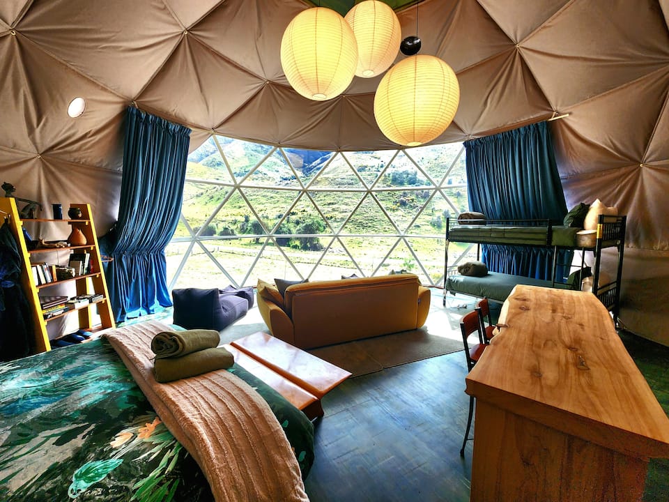 A geodesic dome on a lavender farm, Danseys Pass, Canterbury, New Zealand, photo 4 of 10