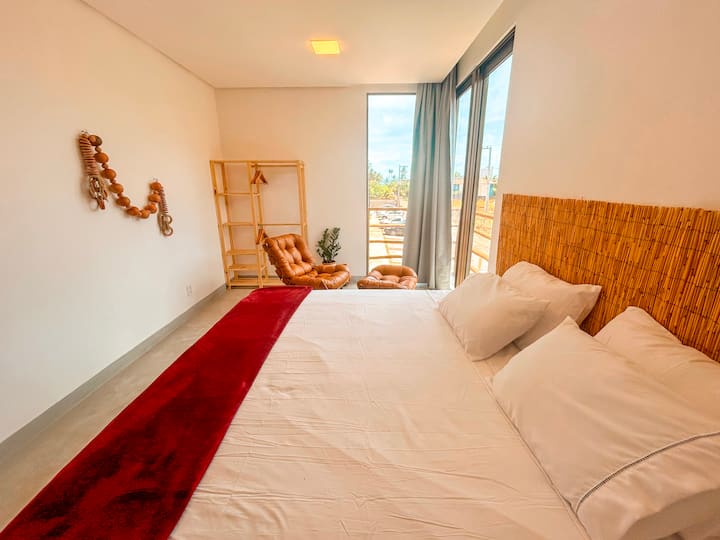 Апартамент Ampla, оборудван с модерен и супер удобен фотьойл 