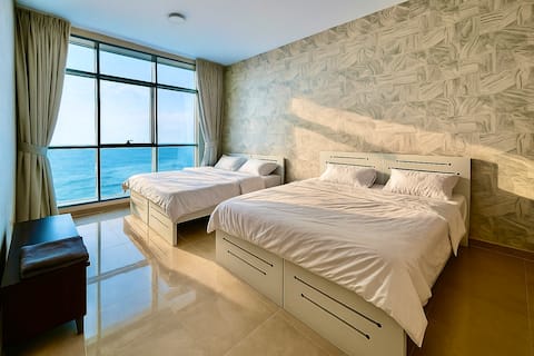 Beachfront Luxury 2BR | Sea View, Pool & Gym