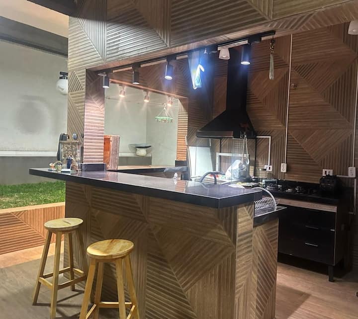 Linda Casa De Vidro Com Piscina Cascata  Portaria - Atibaia