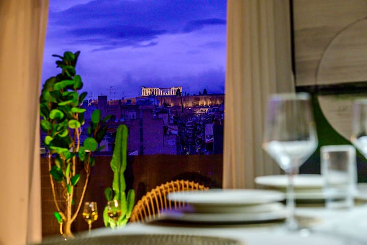 Luxury 2BR Acropolis View • 1 Min Walk from Metro
