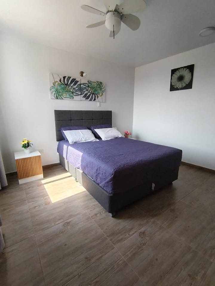 Prinpal Room Queen Bed, Royal Prince-ის ლეიბი 4 ვისკოელასტიკური ბალიშით, კარადა და 43"-იანი ტელევიზორი Nexflix-ისა და Dgo-ს მომსახურებით
