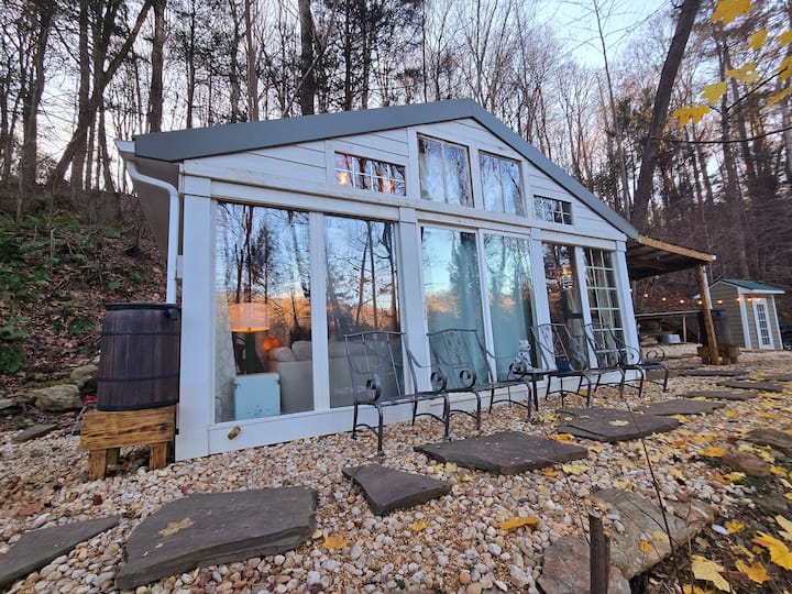 Waterfront Glass Greenhouse Muddy Creek PA - Cabins for Rent in ...