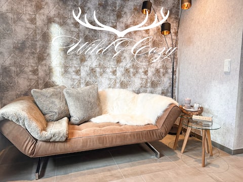 Top Airbnb: WILD & COZY apartment with modern kitchen & terrace in Blankenburg (Harz)