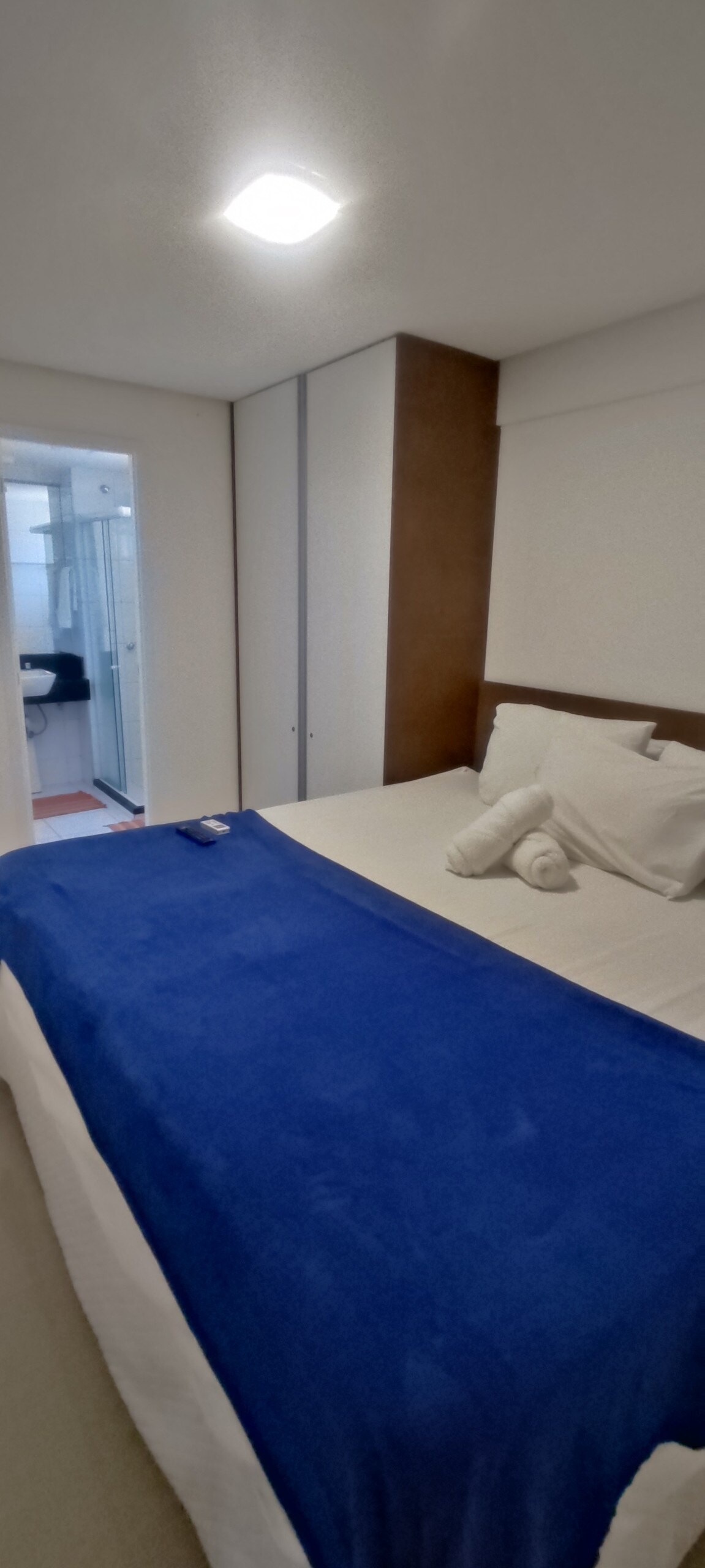 جناح 
مناخي، مع تلفزيون وسرير كينج. 