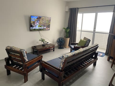 Successful Airbnb property: Apartment with ocean views – 3 bedrooms, air conditioning and Wi-Fi! in Praia Grande