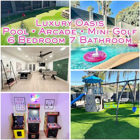 LUX/6BR/21 Bed•Pool/SPA/Golf/Grill/Game