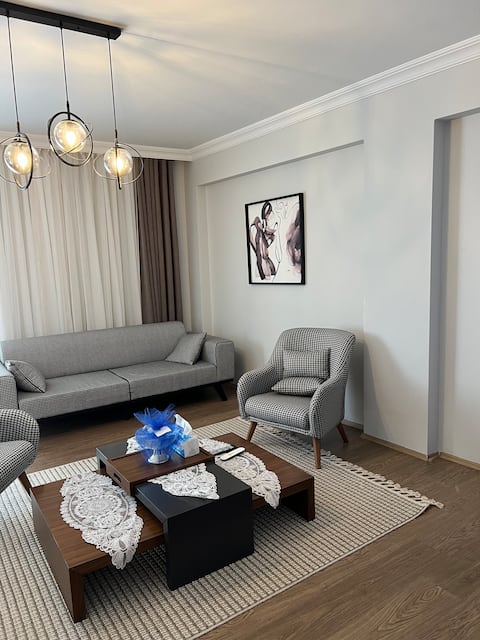 New large apartment with luxury furniture and natural gas