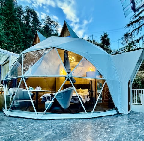 The White Pearl , Jibhi | Geoluxe Dome | Jacuzzi