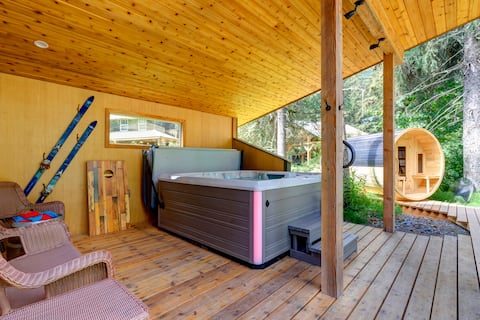 Mini Nordic Spa with hot tub, sauna & fire pit …