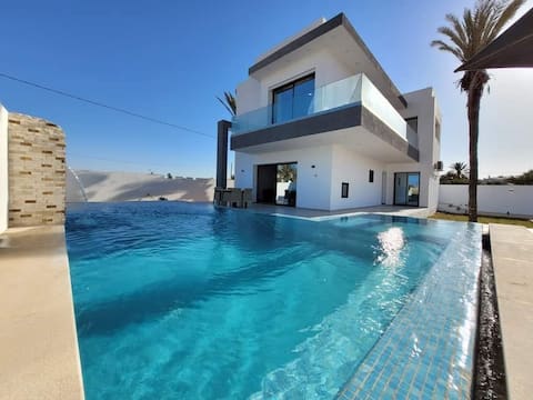 villa with private pool, sea view