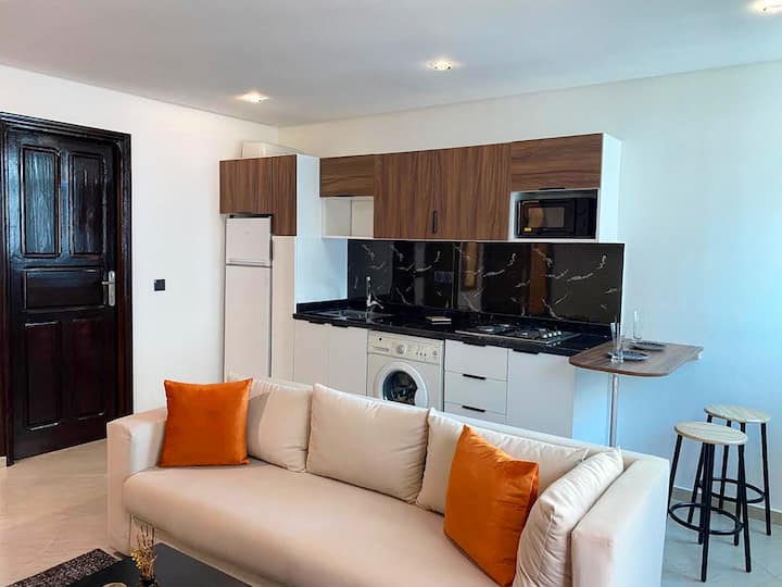 Appt B6 Charmant | Centre Ville |Terrasse |Vue Mer - 라바트