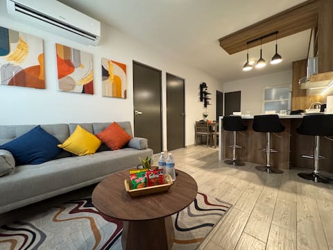 We invoice centrally located apartment 3 BEDROOMS in Privada Equipped