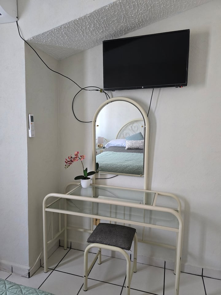 Room overlooking the pool. Second floor