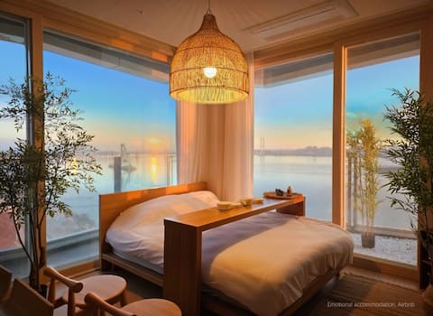 Two rooms (for 6 people) Sunrise accommodation-Corner room with full sea view terrace hotel _15 minu