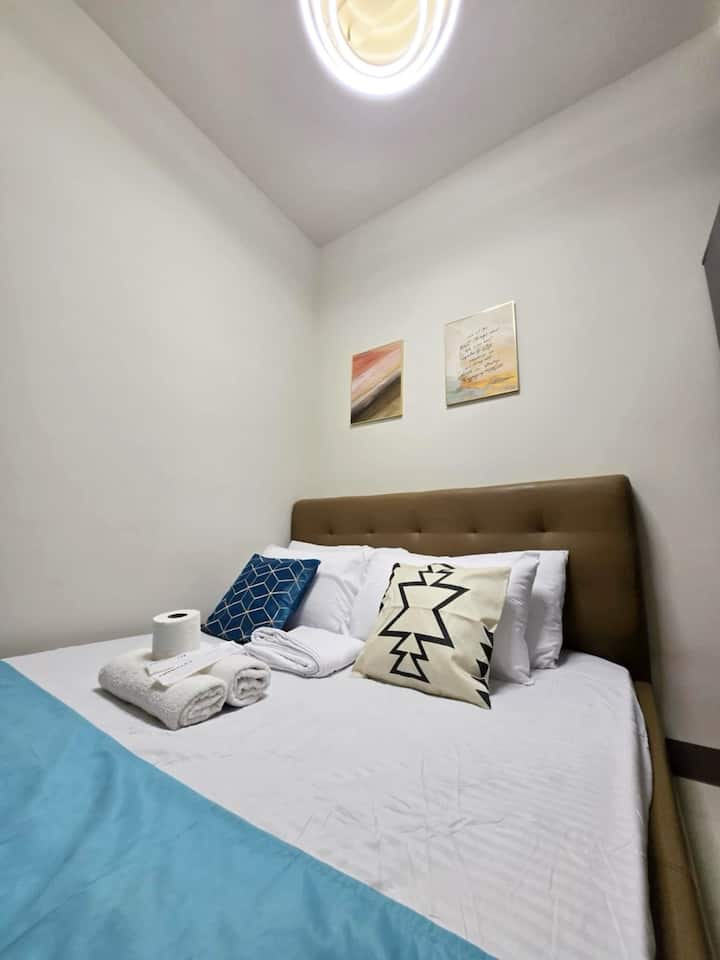 Toiletries like toothbrush, toothpaste, towels are provided for guest convenience.
