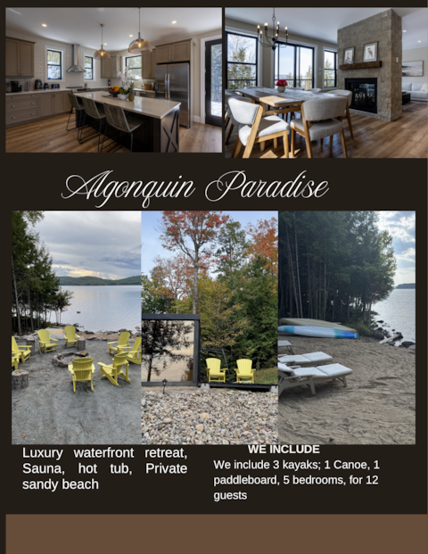 Algonquin Paradise, Sauna, & Hot Tub