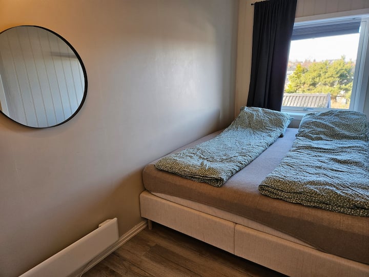 В спалня 1 има голямо двойно легло 100x200 см и телевизор 