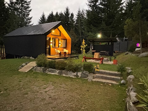 Nordic cabin with mountain views