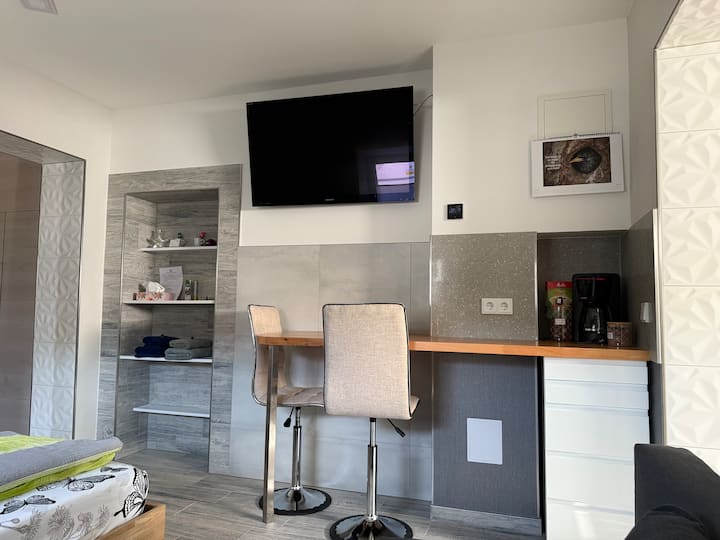 30qm Wohnung, Voll Möbliert, Prime Video, Modern - Eisenberg