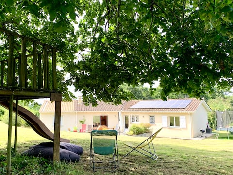 Very large family home, quiet and natural