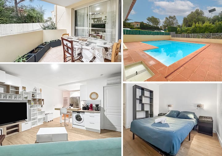35m² Terrasse/clim/piscine/parking Vers Santalucia - Fréjus