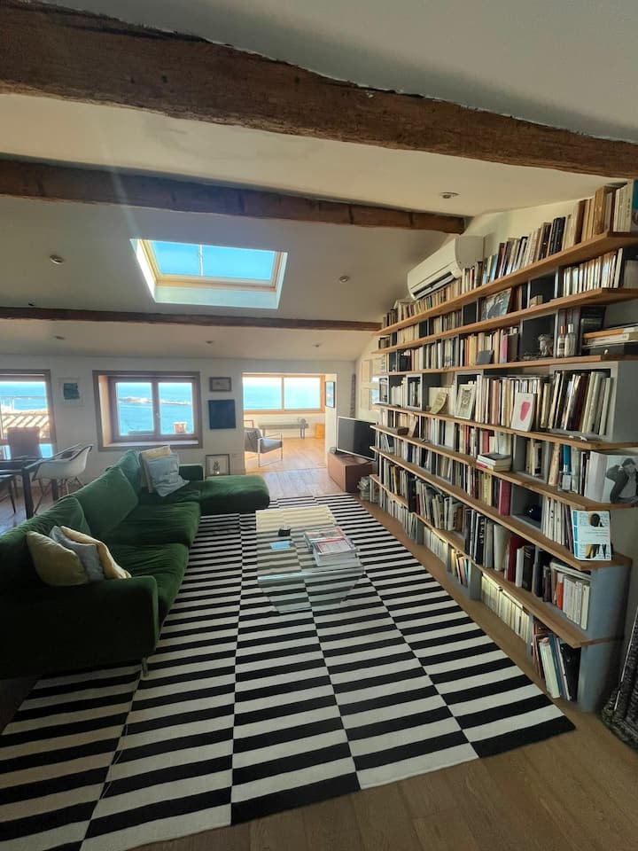 Confortable Duplex Quartier Haut Vue Mer Wifi - 세트