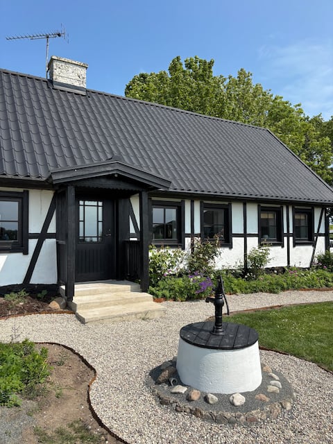 Newly refurbished half-timbered house
