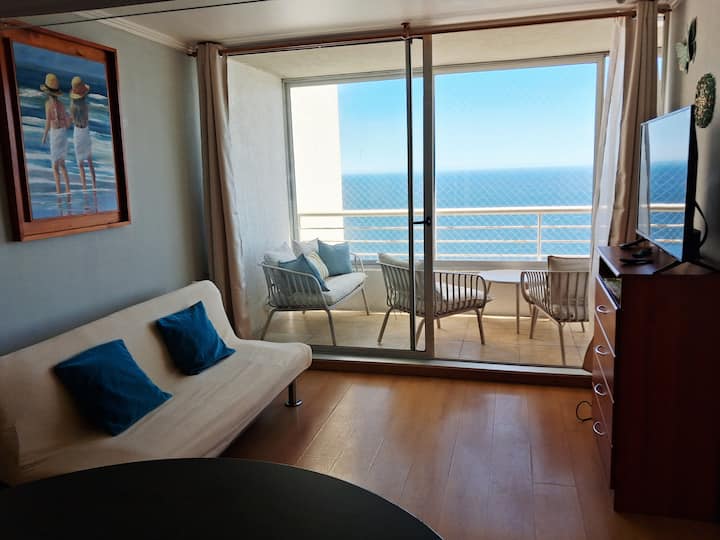 Depto En Reñaca Con Hermosa Vista Al Mar - ビニャ・デル・マール