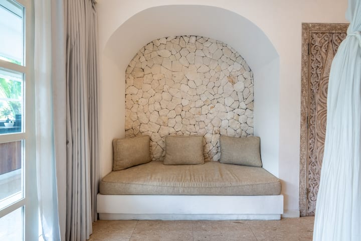 Reading nook at Villa Marc