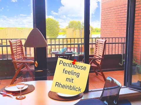 Top Airbnb: Rheinblick7 Apartment Neuss Düsseldorf in Hammfeld
