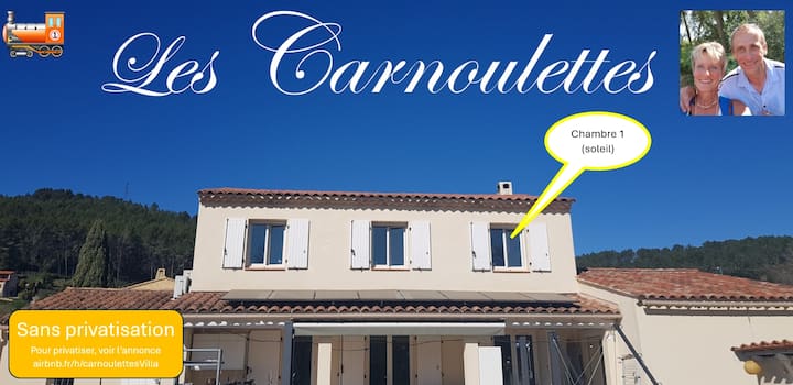 Ventana de la habitación 1: Para alquilar solo esta habitación: <a href="https://airbnb.fr/h/lescarnoulettes1">Haga clic aquí</a>