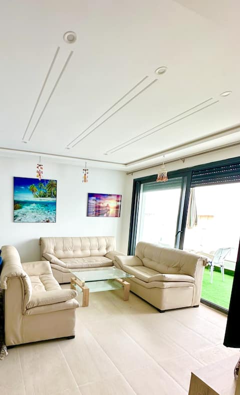 Top performing Airbnb: Skhirat Beach 2 – Terrace, pool & beach 2 min away in Skhirate