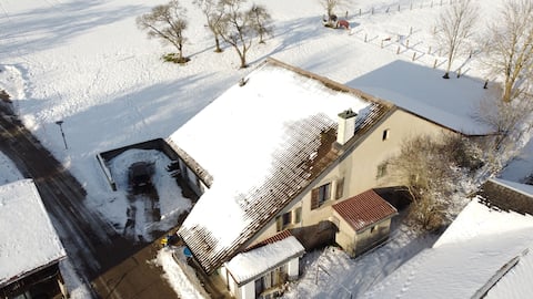 Farm surrounded by nature