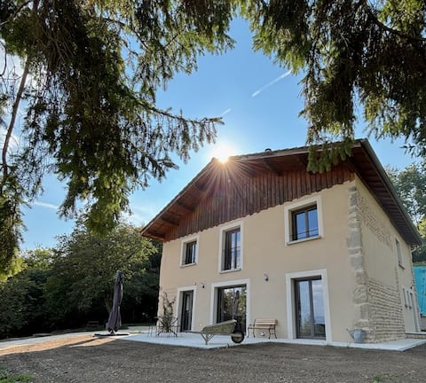 The edge of the woods, large quiet house, view of Vercors