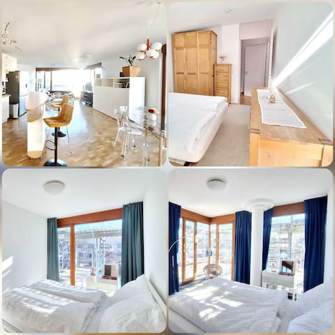 Spacious Bright 3BR City West Penthouse Loft