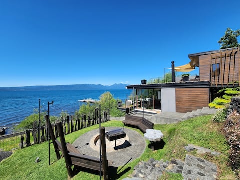 Lakeside houses, padel court