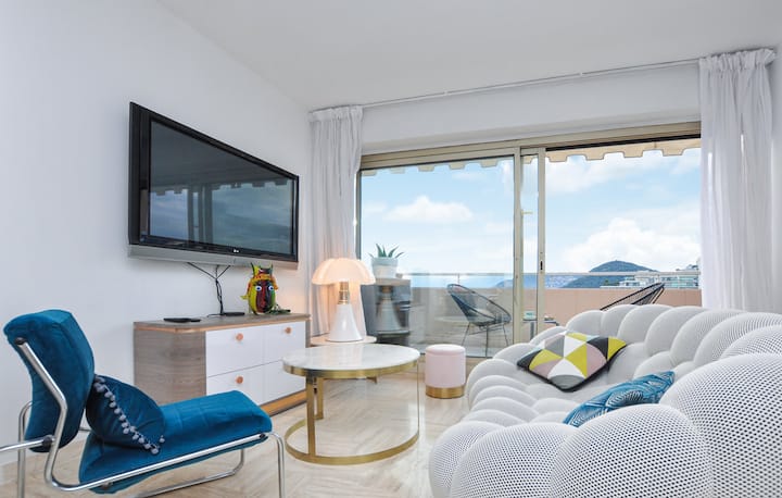 Standing, Vue, Piscine à Cannes Marina - Mandelieu-la-Napoule