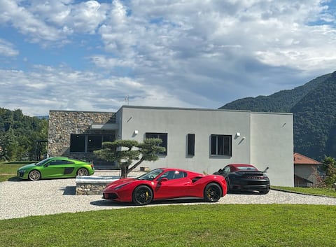 Modern villa with pool and gym Lake Maggiore
