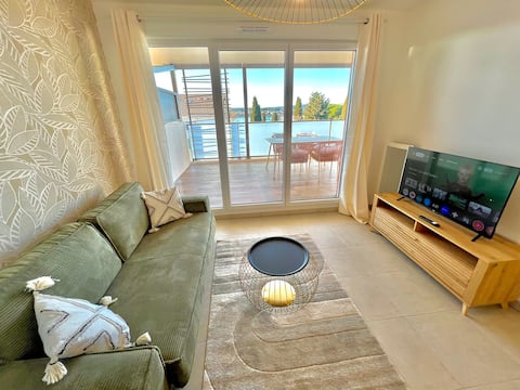 Luxury 2-room apartment facing the pond (ideal for spa-goers)