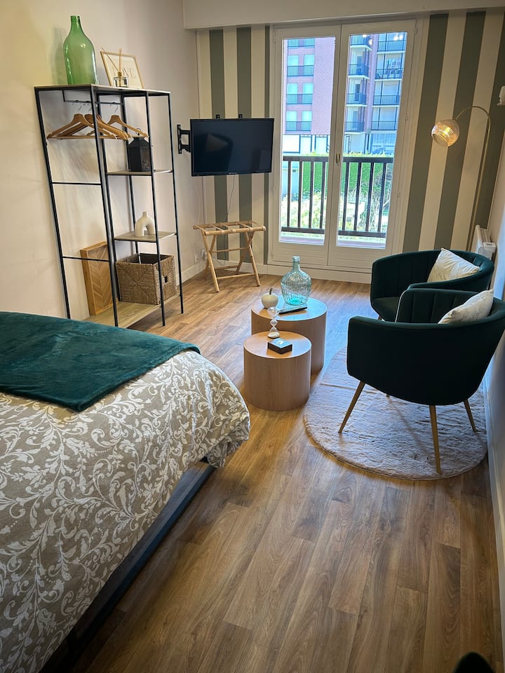 La Suite ÉMeraude - Studio Cosy à 50m De La Plage - Cabourg