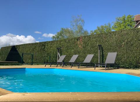 Near Chambord villa heated pool