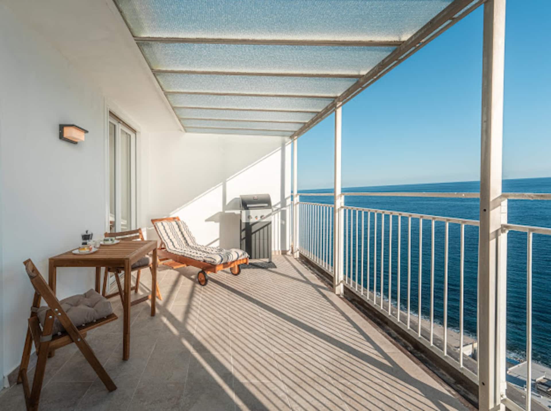 Panoramic sea view from a spacious terrace