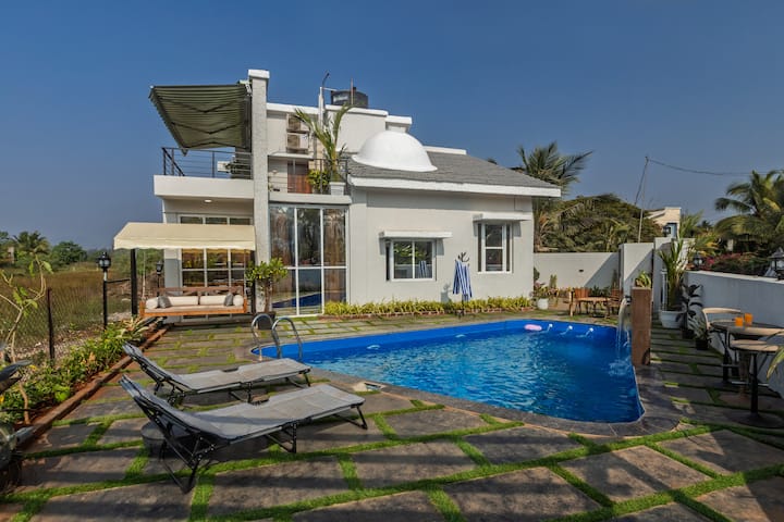 Serenity Cove 3-BHK W/ Pool, Garden & Jacuzzi