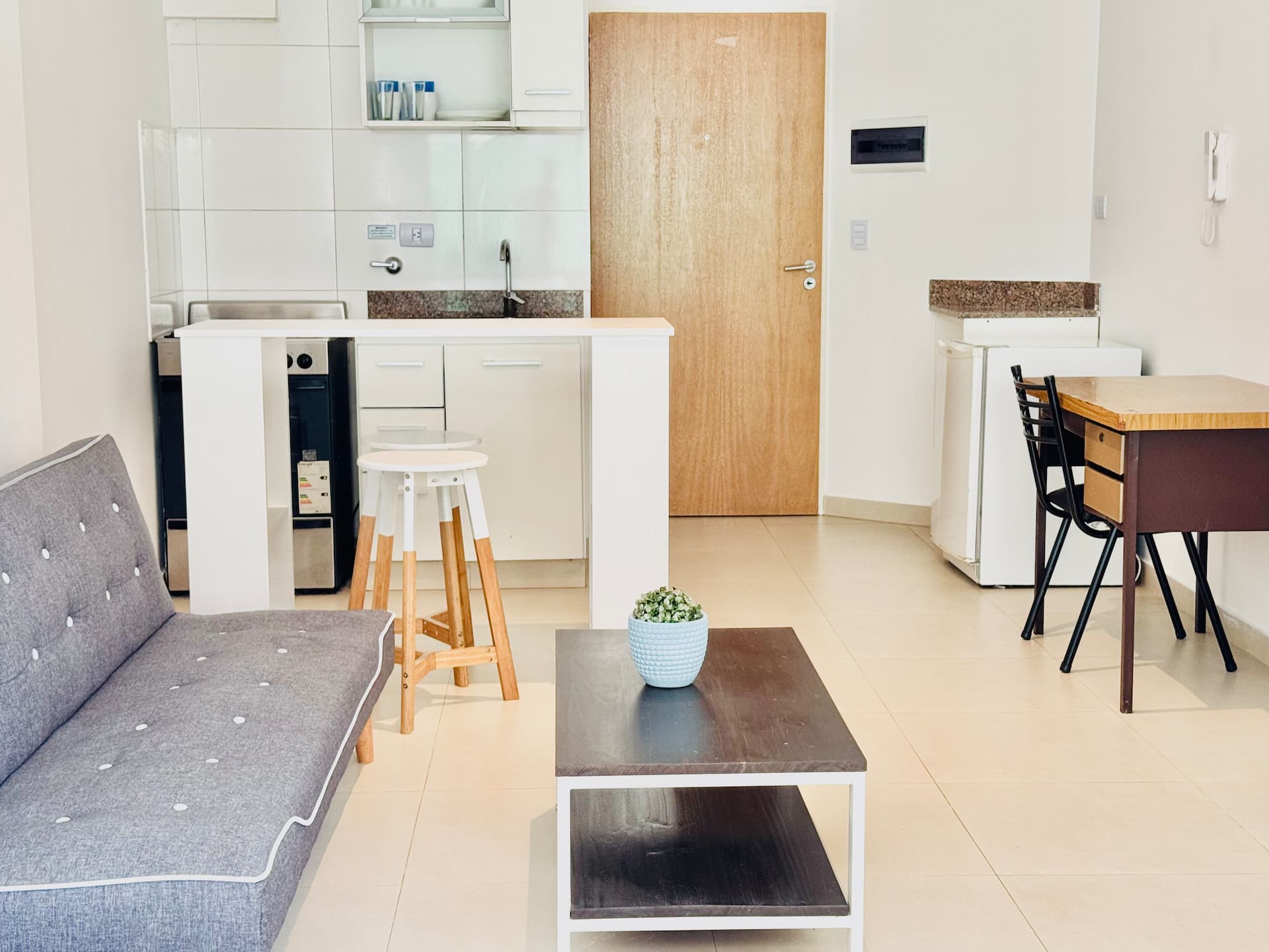 Apartment with a patio and amenities